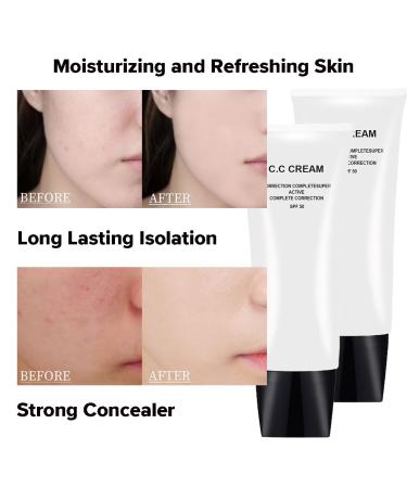 2Pcs CC Cream Skin Tone Adjusting with SPF 50 Complete Correction Active Formula 30ml (Natural 2Pcs) Natural-2Pcs - Buy Online on GoSupps.com