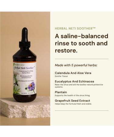 Nature's Rite Herbal Neti Soother 8oz Sinus Rinse All Natural Nasal Rinse with Aloe Vera Extract Concentrate Nasal Wash - Buy Online on GoSupps.com