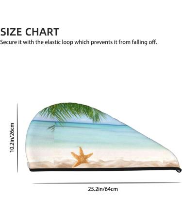 Hair Towel Wrap & Turban | Quick-Dry Beach Starfish Design | Perfect Hair Drying Solution - Buy Online on GoSupps.com