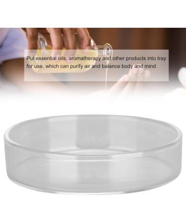 Fragrance Glass Tablet for Essential Oils - Transparent Round Ceramic Oil Warmer & Replacement Shell | Aromatherapy Diffuser for Electric Oil Burners - Buy Online on GoSupps.com
