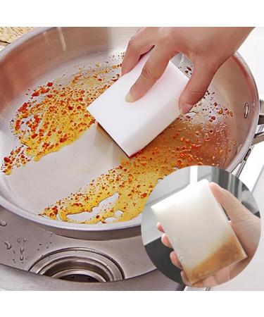 Eraser Sponge High Density Non Scratch Pads Household Melamine Foam Cleaner White 10x6x2cm 50PCS Scourers Sponges - Buy Online on GoSupps.com
