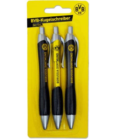 Borussia Dortmund BVB Ballpoint Pen Set of 3 Perfect Gift for Fans | International Shipping Available - Buy Online on GoSupps.com