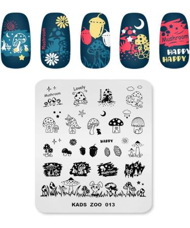 KADS Nail Art Stamping Plates Set Image Template Stencils Pattern with Stamping Plates Holder Case Organizer (ZO013) - Buy Online on GoSupps.com