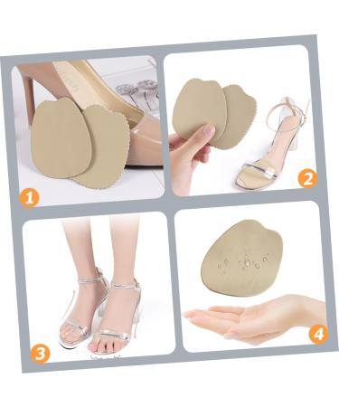 FOMIYES Non-Slip Cow Leather Half Size Sneakers Cushions - 4 Pairs Comfortable Forefoot & Heel Pads for Women - Buy Online on GoSupps.com