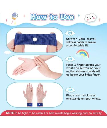 Meiyyj 2 Pairs Motion Sickness Bands for Kids - Travel Essentials Nausea Relief Wristbands Sea & Road Trip Accessories - Must-Have for Cruises - 2 Pairs Blue - Buy Online on GoSupps.com