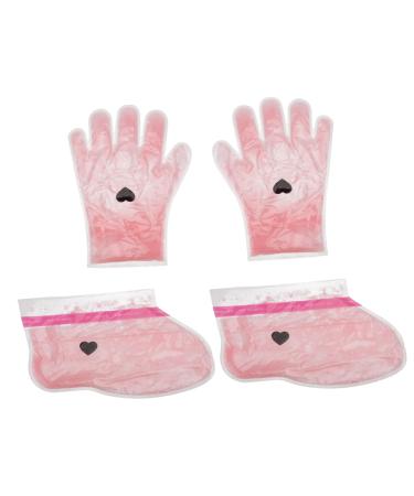 Housoutil 2 Paires De La Cire Main Mitaine Isolante Wax Care Trousse De Soins Des Pieds De Bain La Paraffine Rose Pe Couverture D'allaitement Rouge