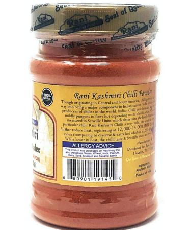 Rani Kashmiri Chilli Powder (Deggi Mirch) 3oz PET Jar - All Natural, Salt-Free Indian Spice, Vegan - Non-GMO, Gluten Friendly - Buy Online on GoSupps.com