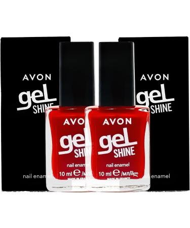 2x Avon Gel Shine Nail Enamel 10ml (Red Is Red) - Buy Online on GoSupps.com