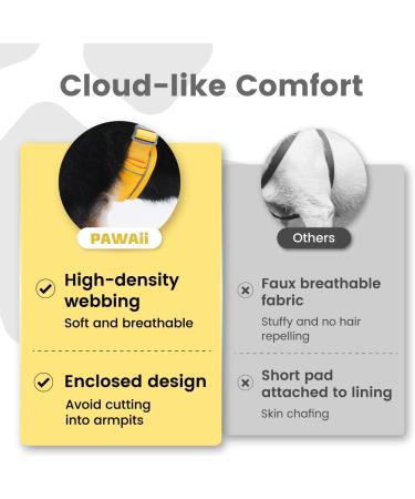 Pawaii XL Dog Harness for Large Dogs - Adjustable Breathable & Anti-Training Design in Pineapple Yellow - Buy Online on GoSupps.com