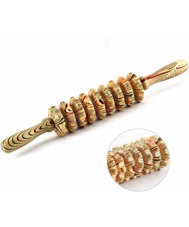 CYRUS Wooden Massage Roller - 9 Ball Trigger Point Cellulite Pain Relief - Buy Online on GoSupps.com