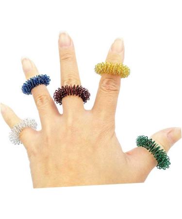 Magiclulu 36 Stk Spiky Finger Rings - Noiseless Acupressure Massage Toys for Kids | Finger Roller Massager Device - Buy Online on GoSupps.com