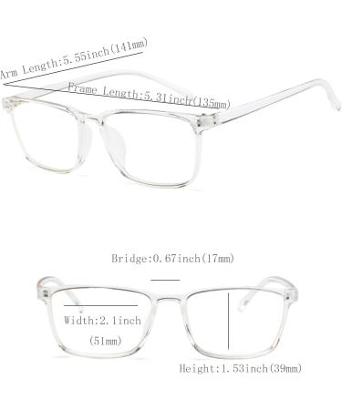 Buy Oriopxic Distance Blue Light Glasses -1.00 | Anti Eyestrain Anti Glare Myopia Glasses | Transparent/Blue Light for Nearsightedness - Buy Online on GoSupps.com