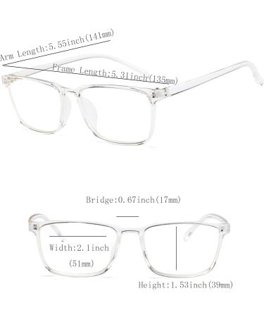 Nearsighted Myopia Glasses -2.0 Diopters | Lightweight Distance Glasses for Men and Women | Clear/Blue Light Filtering - Buy Online on GoSupps.com