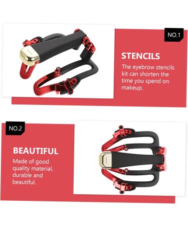 SKISUNO Brow Stencils Model Kits 1pc Eyebrow Tool Girl Cosmetic Measuring Ruler Makeup Gadgets Eyebrow Template 14x11.5cm Black - Buy Online on GoSupps.com