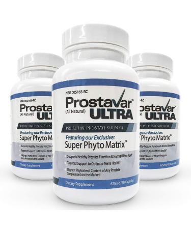 3 Bottle New Improve From Maker of Original Prostavar Ultra Prostate Support 600mg 90% Beta-Sitosterol & 320mg Saw Palmetto + Grape Seed Extract - Buy Online on GoSupps.com