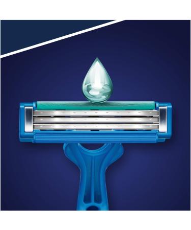 Gillette Blue 3 Disposable Razors for Men - Triple Blade Moisture Strips 8 Razors (4 Pack) - International Shipping Available - Buy Online on GoSupps.com