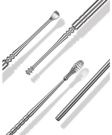 Earwax Remover Spiral Ear Wax Cleaner Double-Ended Ear Cleaning Tool Stainless Steel Ear Wax Remover Ear Wax Removal Tool for Kids and Adults&Senior - Buy Online on GoSupps.com