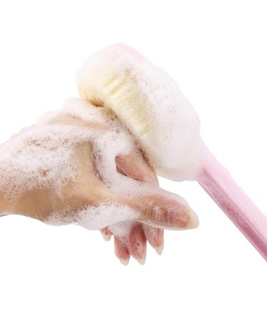 2Pcs 14in Back Scrubber Shower Brush for Body - Pink, Comfy Bristles, Wet/Dry Brushing - Buy Online on GoSupps.com