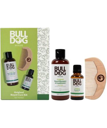 BULLDOG SKINCARE Original Beard Care Giftset for Men - Beard Shampoo, Conditioner, Oil & Comb | Beard Care Kit - Buy Online on GoSupps.com