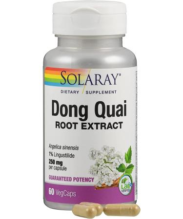 Solaray Dong Quai Root Extract 250mg - 60 Count | Natural Menopause Support - Buy Online on GoSupps.com