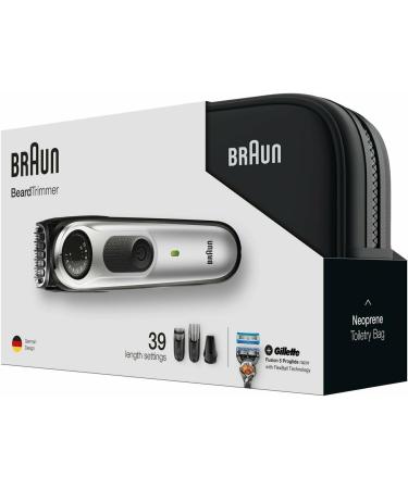 Braun Beard Trimmer BT5960 | Cordless Hair Clippers for Men | 7-Piece Set with Detail Trimmer Gillette ProGlide Razor & Travel Bag - Silver/Black Gray - Buy Online on GoSupps.com