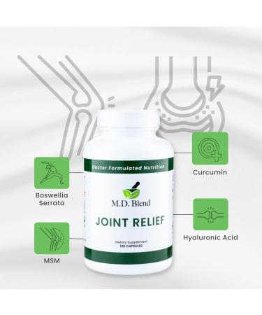 M.D. Joint Relief Supplement - Expert Formula for Knee Hip & Ankle Mobility - Daily Wellness with Collagen Glucosamine Turmeric - 120 Capsules - Buy Online on GoSupps.com