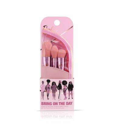 Barbie Make-Up Brushes in Travel Pouch - 5 Make-up Brushes - Brushes Travel Holder - Buy Online on GoSupps.com
