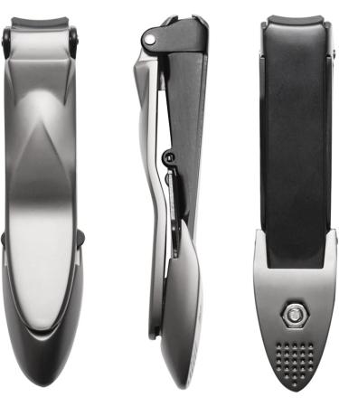 HCHGJKN Nail Clippers Splash Proof Nail Clipper with Built-in Nail Debris Catcher Stainless Steel Nail Clippers for Fingernail Toenail(Schwarz) Black - Buy Online on GoSupps.com