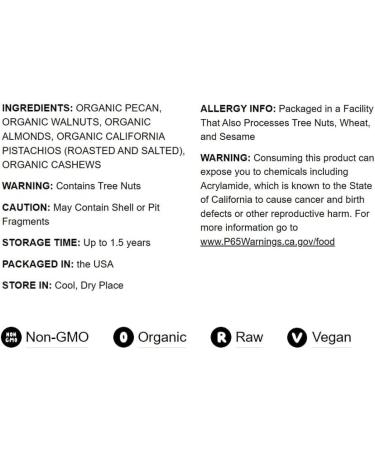 Organic Brain Healthy Nuts Gift Box - Pecans Walnuts Almonds Pistachios Cashews - Buy Online on GoSupps.com