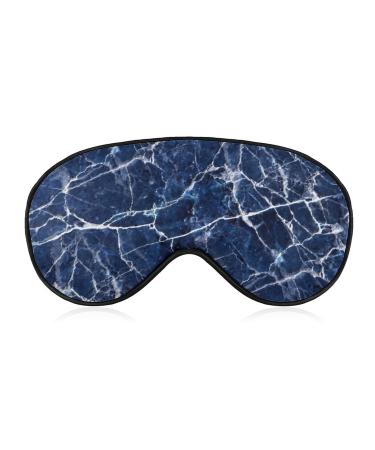 Blue Marble Texture Sleep Mask for Women Adjustable Sleeping Eye Shades Cover with Elastic Strap