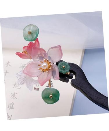 minkissy Hair Deyer Antique Black Wood Hairpin Bride Cheongsam China Hanfu Headdress - Buy Online on GoSupps.com
