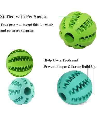 Bojafa Dog Teething Toys Ball 2 Pack for Medium & Large Dogs - Non-toxic, Durable, IQ Puzzle Chew Toys for Teeth Cleaning, Chewing, Playing & Treat Dispensing - Buy Online on GoSupps.com
