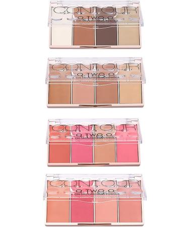  SUIOPPYUW 4 Colors Face Shading Foundation Powder Cheek Blush Makeup Contouring Cosmetics for Professional Beginner Type 1 - Buy Online on GoSupps.com