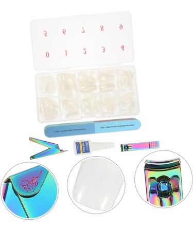 Mikinona 1 Set Nail Set Nail Tips Nails Nail Buffer Block Plastic Nail French Manicure Kit Nail Grinding Bar Nail Grooming Kit Manicure Clippers Fingernail Stainless Steel Artificial 13X7cm Assorted Color 3 - Buy Online on GoSupps.com
