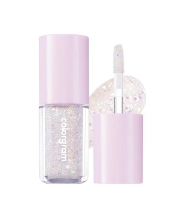COLORGRAM Milk Bling Shadow 01 Double Star | Pigmented Glistening Liquid Glitter Eyeshadow Long-lasting Shimmer to Matte Infused with different sized Glittery Pearls 01 Double Star (23)