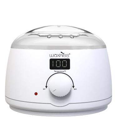 Wax Warmer, Portable Electric Hot Wax Warmer for Hair Removal with See-Through Cover(White)