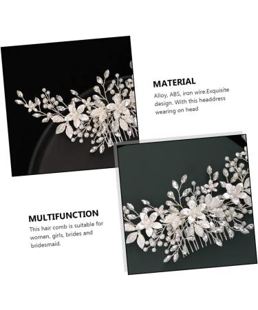 FRCOLOR Set of 2 Alloy Pearl Hair Comb Hair Accessories Bridal Veil Comb Pearl Jewellery Tiara Headwear for Bridal Headpiece Beads Manual Decorate Iron Wire - Buy Online on GoSupps.com