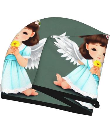 Buy Cute Angel Dry Hair Cap - Soft Super Absorbent & Elastic for Quick Drying Long Thick Hair | Ideal for Women & Girls - Buy Online on GoSupps.com