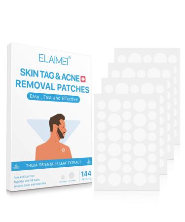 Skin Tag Remover Patches 144pcs Skin Tag Remover Pads Covers & Conceals Skin Tags Mole Wart Removal Patches GLFA