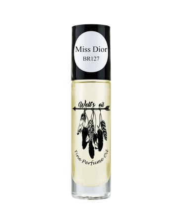 Well's Oil Roll-On Perfume Oil (Inspired by Miss. D) | Fruity Woody & Floral Notes | Long-Lasting | Paraben-Free | 0.33 Fl Oz / 10 ml 127. Miss Dior