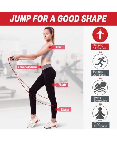 1LB Weight Jump Rope - Aluminum Handle & 9mm Thick Rope for Fitness Weight Loss CrossFit MMA & Boxing Training - A1 Red PVC Rope - Buy Online on GoSupps.com