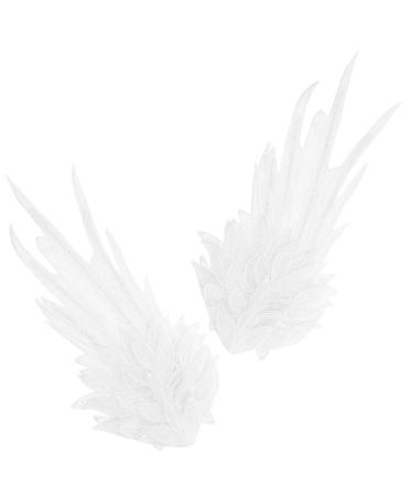 LIFKOME 1 pair Performance Headdress Angel Elegant Cute Embroidery Barrette Ornament Hairpin Cosplay Decor Stage Reusable Decorative Shaped Novelty Clip Hair Wing of