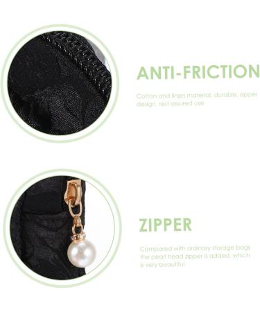 Healeved Sanitary Napkin Storage Bag Menstrual Liner Pads Pouch Nursing Pad Pouch Lip Balm Holder Bag Sanitary Pouch Bags Storage Bag Large Cotton Linen Cosmetic Coin Purse Travel Black 11x11x3cm - Buy Online on GoSupps.com