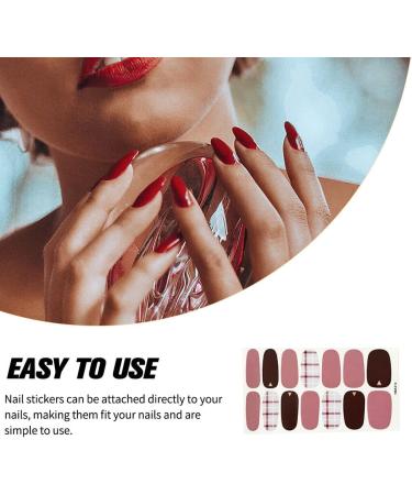 dijiusidy Nail Art Stickers Self-Adhesive Fingernail Decal with Strap Glue DIY Art Decor Full Cover Manicure Kits for Women Girls YMX214 - Buy Online on GoSupps.com