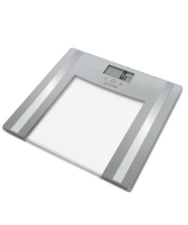 Salter 9182 SV3R Glass Analyser Bathroom Scale 150 kg Max Capacity Digital Weighing Scales For Body Weight/Fat/Water Muscle/Bone Mass BMI 8 User Memory Athlete Mode Easy to Read Display Silver Silver 8 User Memory