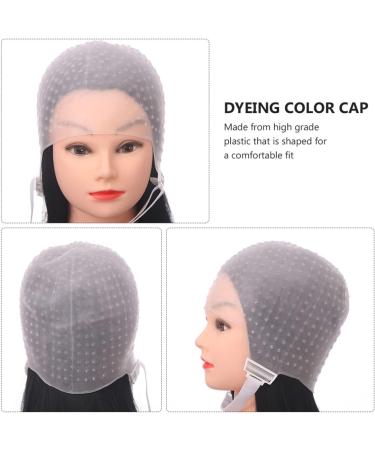 LALAFINA 2 Sets Silicone Highlighter Cap Bear Ears Clips Hats Hair Coloring Hat Hair Dye Tools Hair Coloring Kit Diy Highlight Hat Caps Clamshell Head Cap Silica Gel Frosted White - Buy Online on GoSupps.com