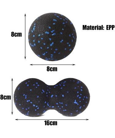 Fascia Training Set - Klein Faszien Roll Massage Balls & Trigger Point Release for Spine & Neck - Blue - Buy Online on GoSupps.com