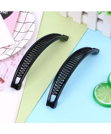 Buy Niumanery 2 Pcs Set Fashion Banana Hair Clip - Black & White Ponytail Holders - Stylish Hairgrips for Effortless Updos - Buy Online on GoSupps.com