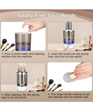 Upgraded Electric Makeup Brush Cleaner & Dryer | Automatic Cosmetic Brush Spinner & Storage Box | Deep Clean for Brushes (XSQ - Buy Online on GoSupps.com
