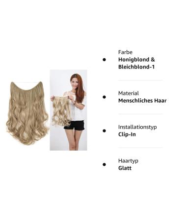 Silk-Co Honey Blonde Synthetic Hair Extensions - Adjustable Invisible Cord 50cm | Perfect for Women - Buy Online on GoSupps.com